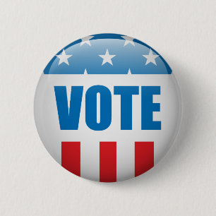 Badge Rond 5 Cm Vote Jour de l'élection Nous