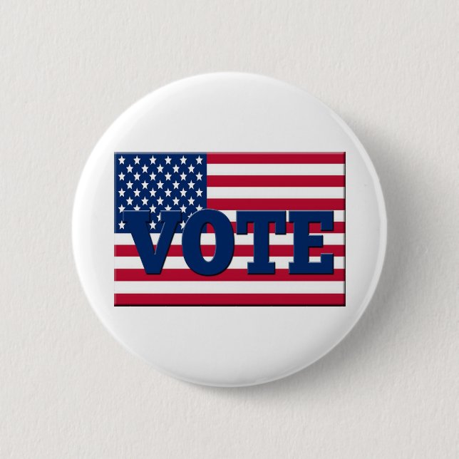 Badge Rond 5 Cm Vote le jour de l'élection (Devant)