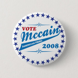 Badge Rond 5 Cm Vote McCAIN une élection américaine 2008 de héros