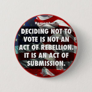 BADGE ROND 5 CM VOTE - NE SOUMETTEZ PAS