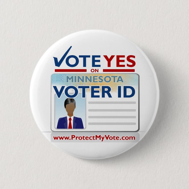 Badge Rond 5 Cm Vote oui sur l'identification d'électeur (Devant)