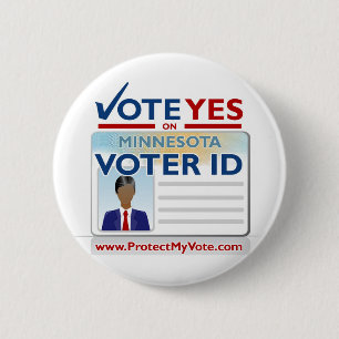 Badge Rond 5 Cm Vote oui sur l'identification d'électeur