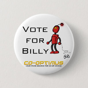 Badge Rond 5 Cm Vote pour Billy