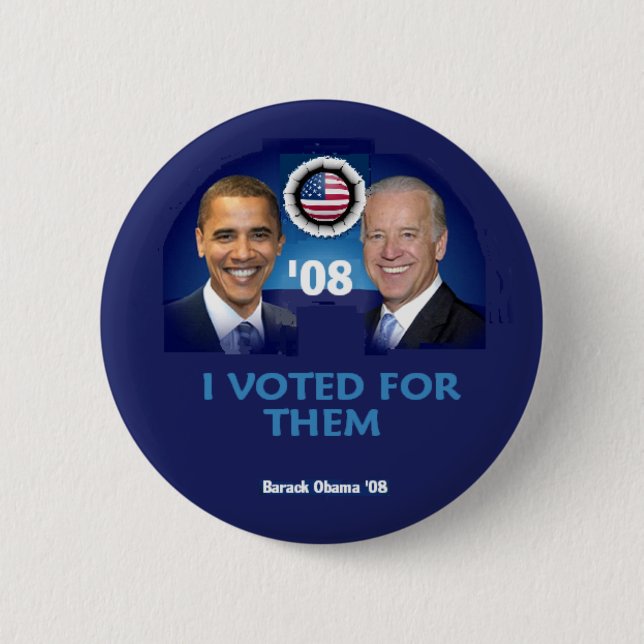 Badge Rond 5 Cm VOTÉ POUR EUX le bouton (Devant)