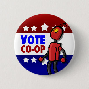 Badge Rond 5 Cm Vote pour la cage