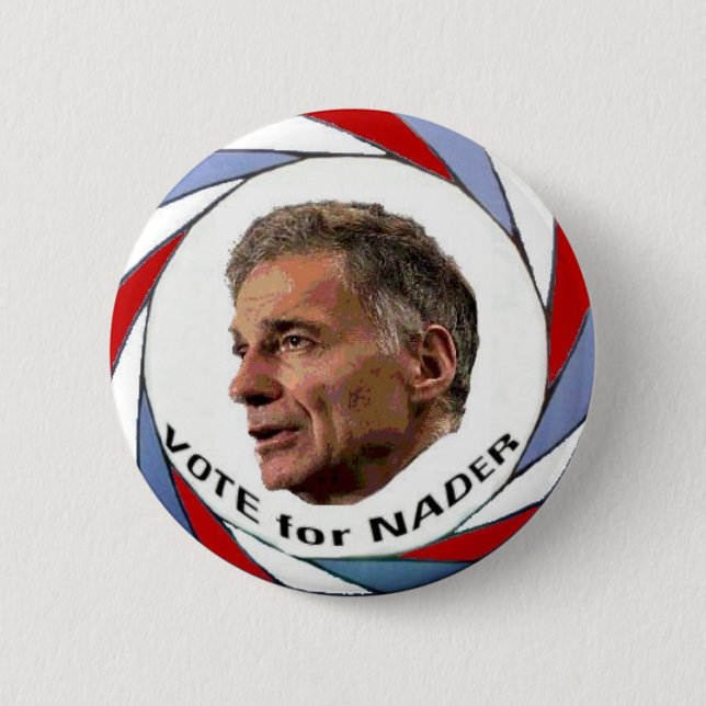 Badge Rond 5 Cm Vote pour le bouton de Nader (Devant)