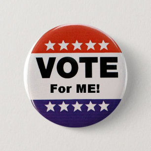Badge Rond 5 Cm vote pour moi bouton