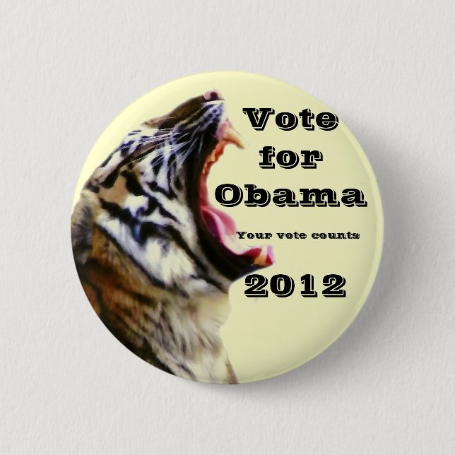 Badge Rond 5 Cm Vote pour Obama 2012_ (Devant)