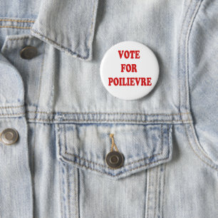 BADGE ROND 5 CM VOTE POUR POILIEVRE