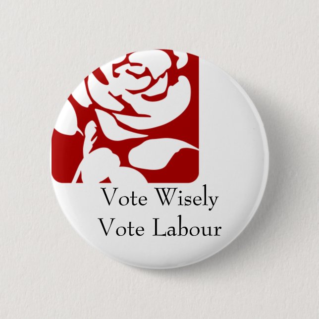 Badge Rond 5 Cm Vote sagement, travail de vote (Devant)