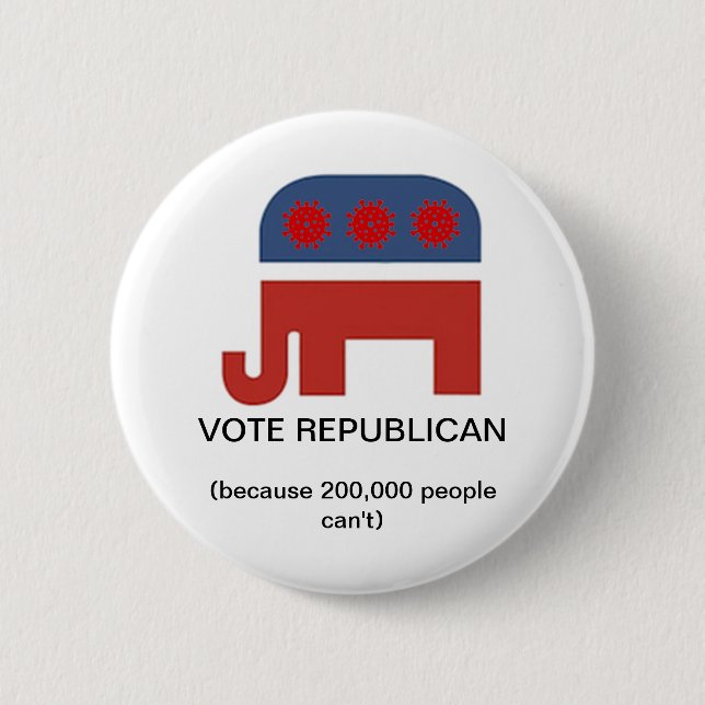 Badge Rond 5 Cm Voter Coronavirus républicain (Devant)