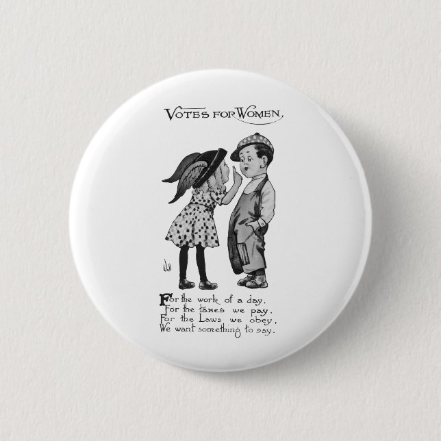 Badge Rond 5 Cm Votes Pour Les Femmes (Devant)