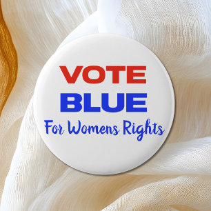 Badge Rond 5 Cm Votez Bleu Vote USA Démocratique Politique Rouge B