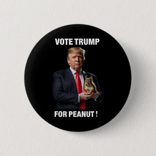 Badge Rond 5 Cm Votez Trump Pour L'Arachide L'Écureuil 3