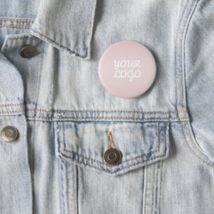 Badge Rond 5 Cm Votre logo & Élégant Ombré Rose Moderne