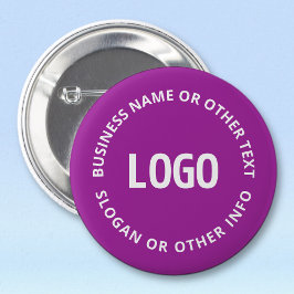 Badge Rond 5 Cm Votre logo et votre texte personnalisable | Violet
