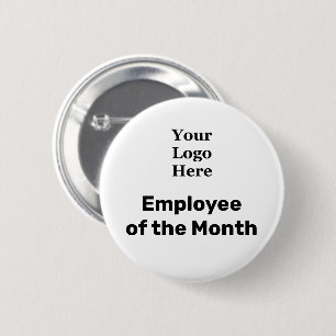 Badge Rond 5 Cm Votre logo ici & Employé du mois