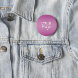 Badge Rond 5 Cm Votre logo & Moderne Simple Ombre Violet