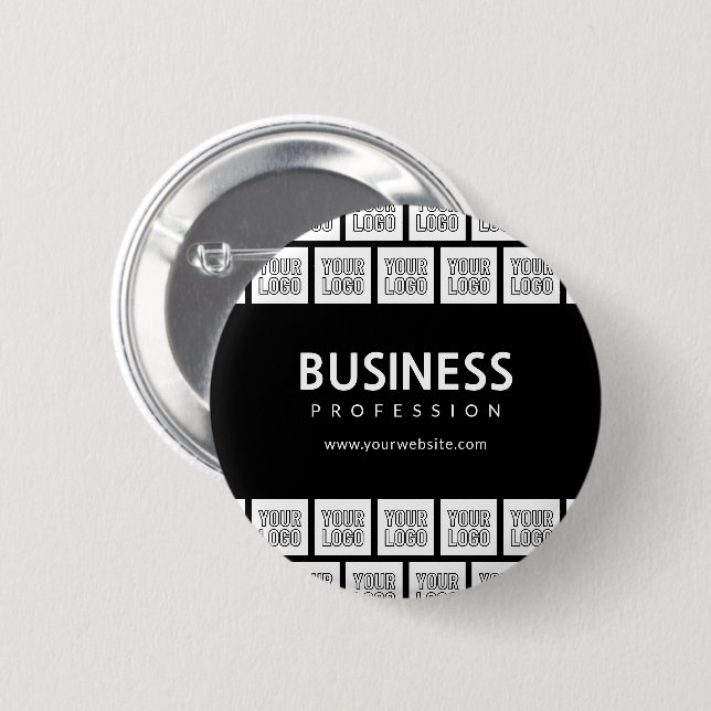 Badge Rond 5 Cm Votre logo Motif et nom commercial modifiable (Devant & derrière)
