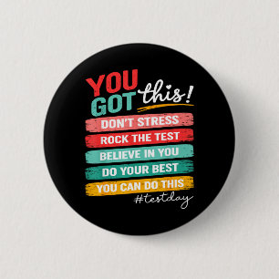 Badge Rond 5 Cm Vous Avez Ce Jour D'examen Évaluation État Enseign