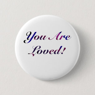 Badge Rond 5 Cm Vous Êtes Aimé Sticker1