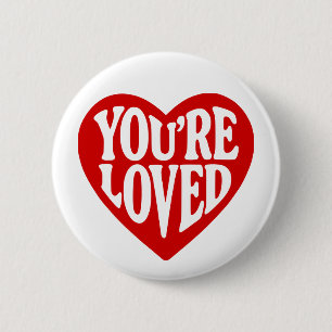Badge Rond 5 Cm Vous êtes aimés