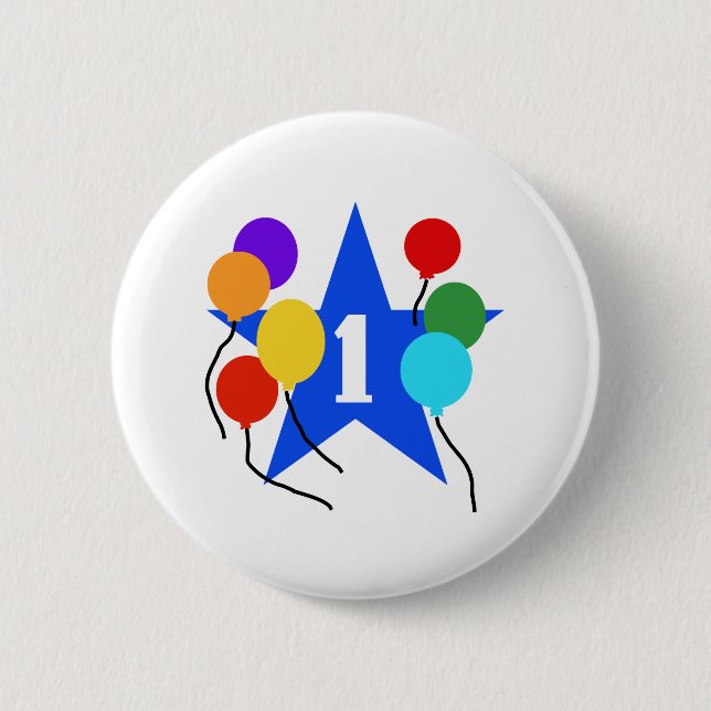Badge Rond 5 Cm Vous êtes le ęr anniversaire d'étoile (Devant)