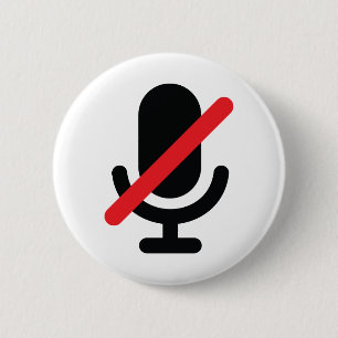 Badge Rond 5 Cm Vous êtes muets. Badge.