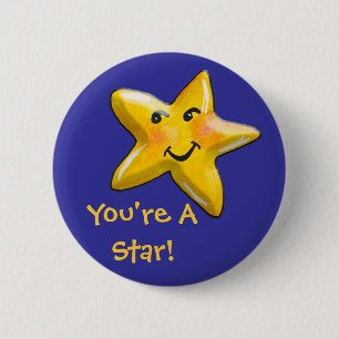 Badge Rond 5 Cm Vous êtes un bouton d'encouragement d'étoile