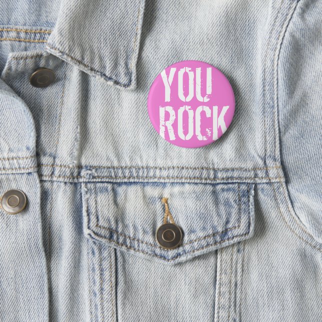Badge Rond 5 Cm Vous faites du rock - (En situation)