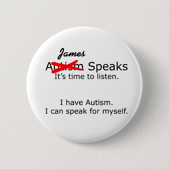 Badge Rond 5 Cm Vous parlez - le bouton personnalisable d'autisme (Devant)