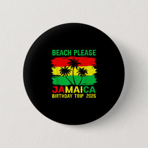 Badge Rond 5 Cm Voyage à la plage Jamaïque anniversaire 2026 vacay
