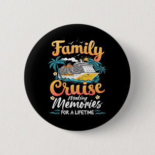 Badge Rond 5 Cm Voyage de croisière Vacation Famille Correspondanc