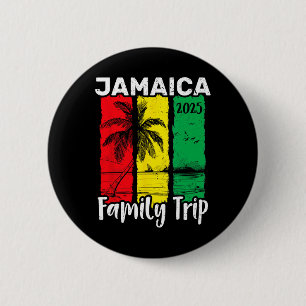 Badge Rond 5 Cm Voyage de famille Jamaïque 2025 Île tropicale Vaca