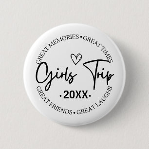 Badge Rond 5 Cm Voyage de filles 2024 Grands souvenirs