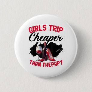 Badge Rond 5 Cm Voyage de filles drôle Enterrement de vie de jeune
