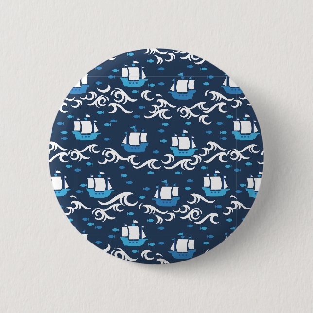 Badge Rond 5 Cm Voyage en mer Motif II (Devant)