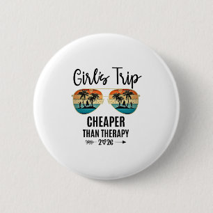 Badge Rond 5 Cm Voyage entre filles moins cher qu'une thérapie 202