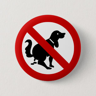 Badge Rond 5 Cm VOYAGE ⚠ THAÏE NO DOG Fouling ⚠