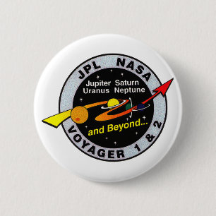 Badge Rond 5 Cm Voyager 1 et 2