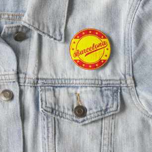 Badge Rond 5 Cm Voyageur mondial - Barcelone, Espagne