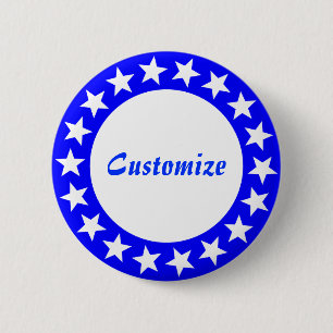Badge Rond 5 Cm Voyant le modèle d'étoiles - 2