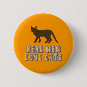 Badge Rond 5 Cm Vrais chats d'amour d'hommes