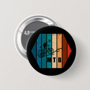 Badge Rond 5 Cm VTT Downhill Vélos de montagne vintage