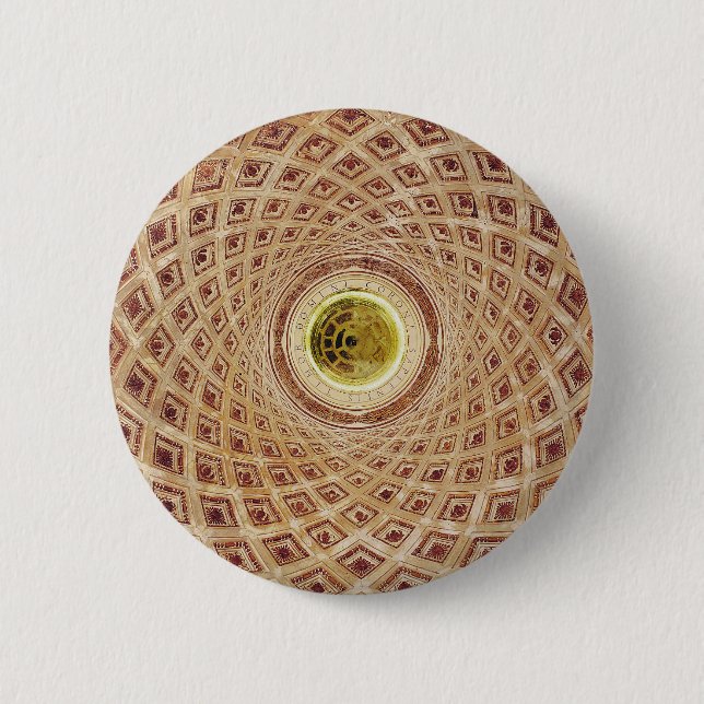 Badge Rond 5 Cm Vue intérieure de la coupole dans la chapelle (Devant)