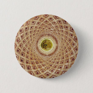 Badge Rond 5 Cm Vue intérieure de la coupole dans la chapelle