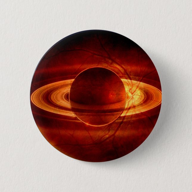 Badge Rond 5 Cm Vue unique de Saturn (Devant)