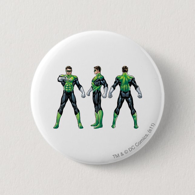 Badge Rond 5 Cm Vues vertes de la lanterne trois (Devant)
