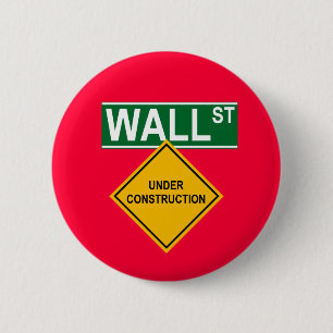 Badge Rond 5 Cm Wall Street en construction