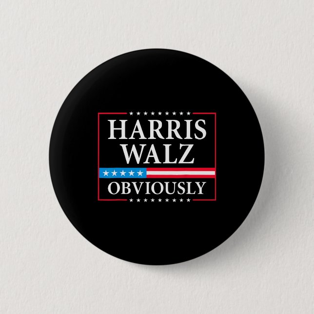 Badge Rond 5 Cm Walz Président Kamala Harris Waltz Elect (Devant)
